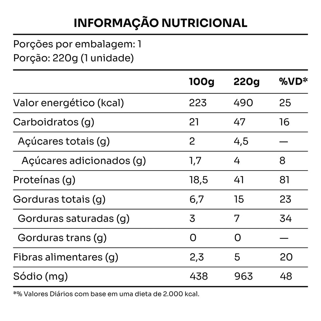 Sanduíche de Peito de Frango Fatiado